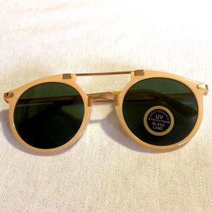 New cream frame sunglasses